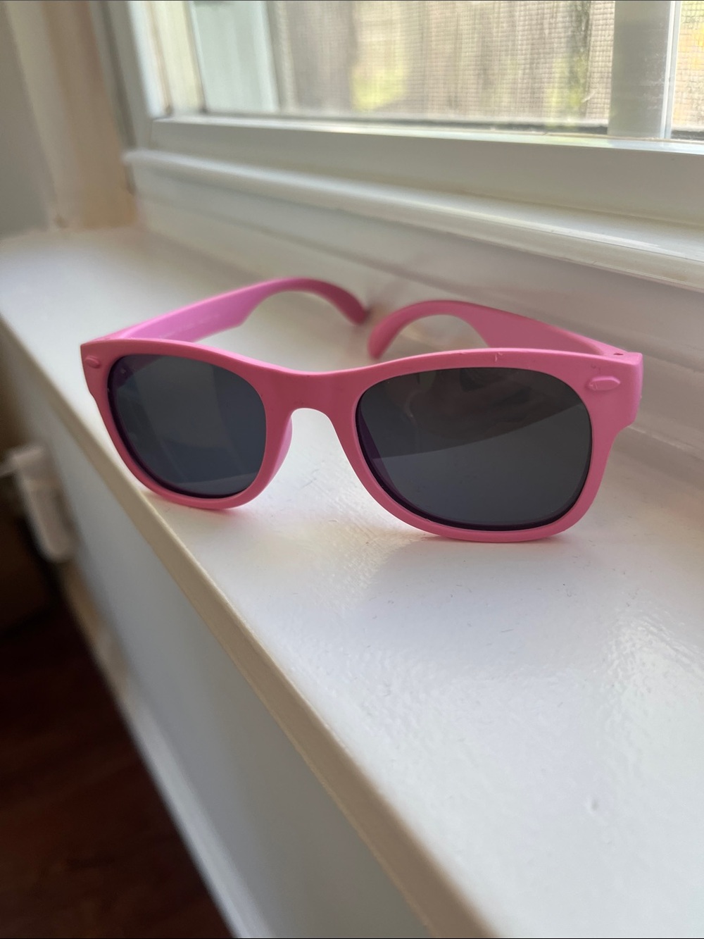 Flamingo pink Roshambo toddler size sunglasses